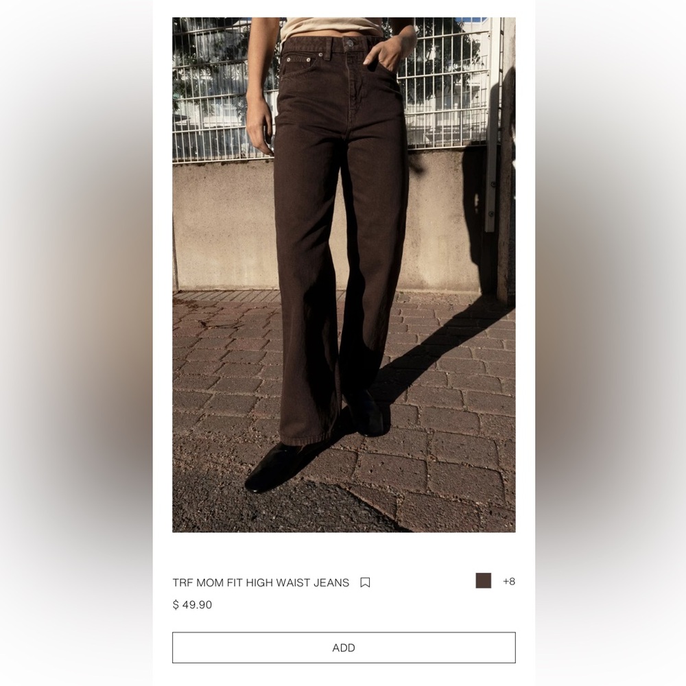Zara Mom Fit High Waisted Jeans